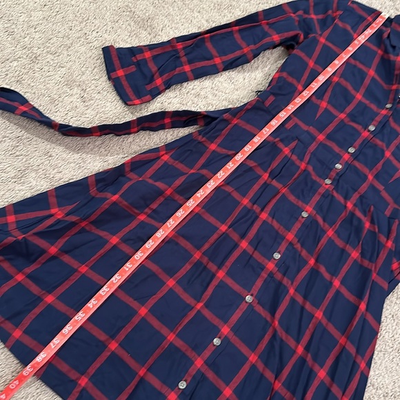 NWT J Crew Tie Waist Flannel Shirtdress 😍🤩 - Picture 14 of 16